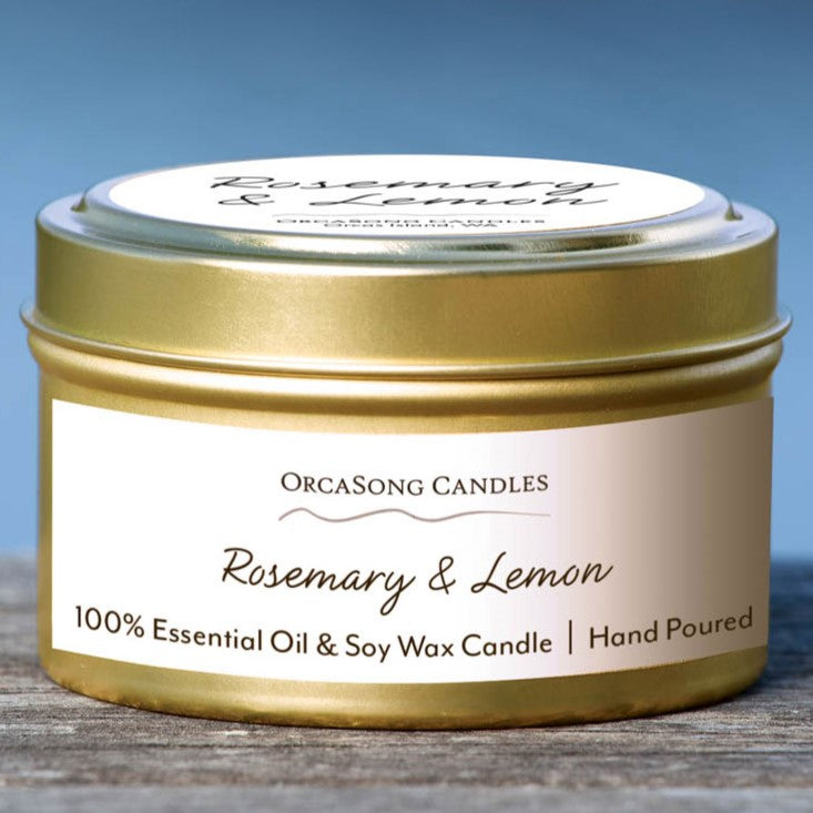 Rosemary & Lemon - 6 oz. Travel Tin Candle