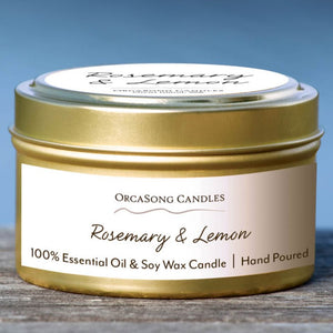 Rosemary & Lemon - 6 oz. Travel Tin Candle