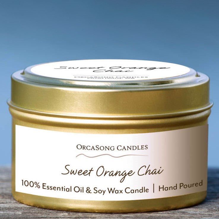 Sweet Orange Chai - 6 oz. Travel Tin Candle