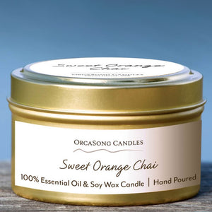 Sweet Orange Chai - 6 oz. Travel Tin Candle